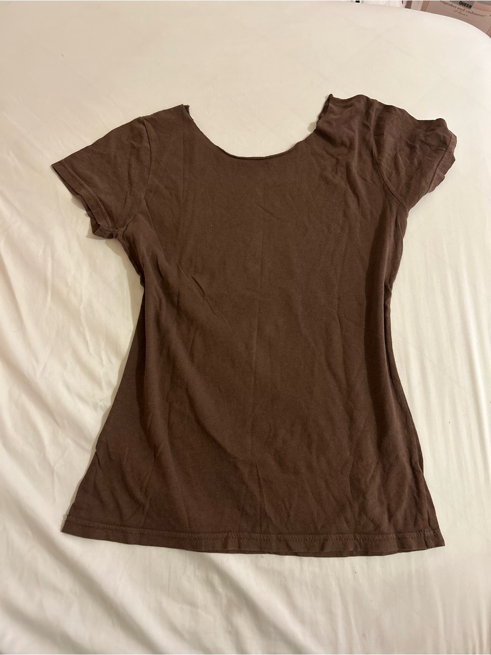 Bob Marley Tee - Brown Graphic Boatneck Top - Picture 3 of 3